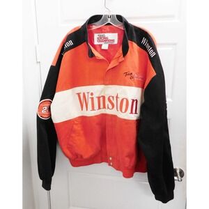 Racing Champions Vintage Men XXL Jacket Team Winston Racing No Bull 23 Red Black